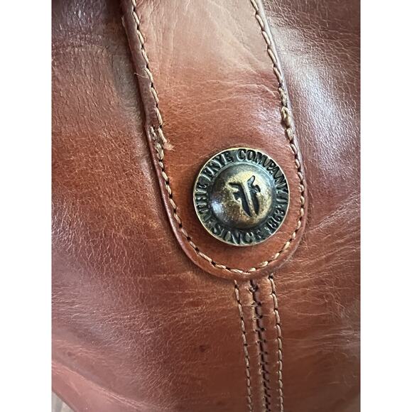 FRYE Melissa Button Brown Buffed Waxy Leather Tall Lug Riding Boots - Picture 5 of 11